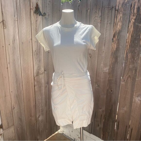 Isabel Marant cream  Short Sleeve T-Shirt wrap dress size small - Picture 3 of 14